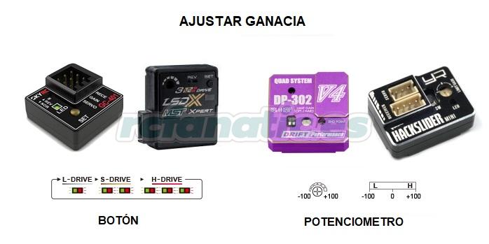 ajustar la ganancia en giroscopios boton o potenciometro