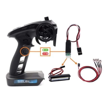 encender y apagar luces o cualquier accesorio desde emisora