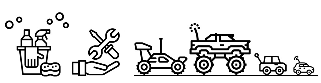 limpieza y mantenimiento del coche radio control