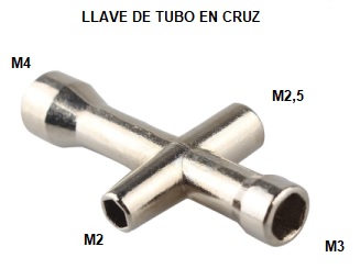 Llave de tubo en cruz hexagonal