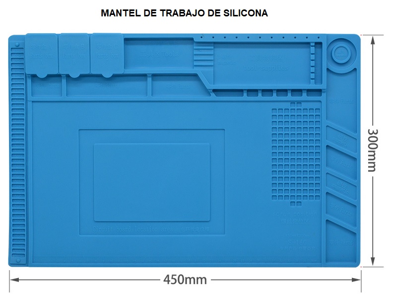 mantel de trabajo de silicona