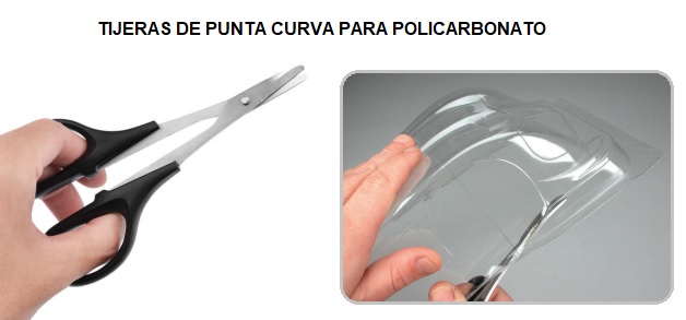 tijeras de punta curva para policarbonato